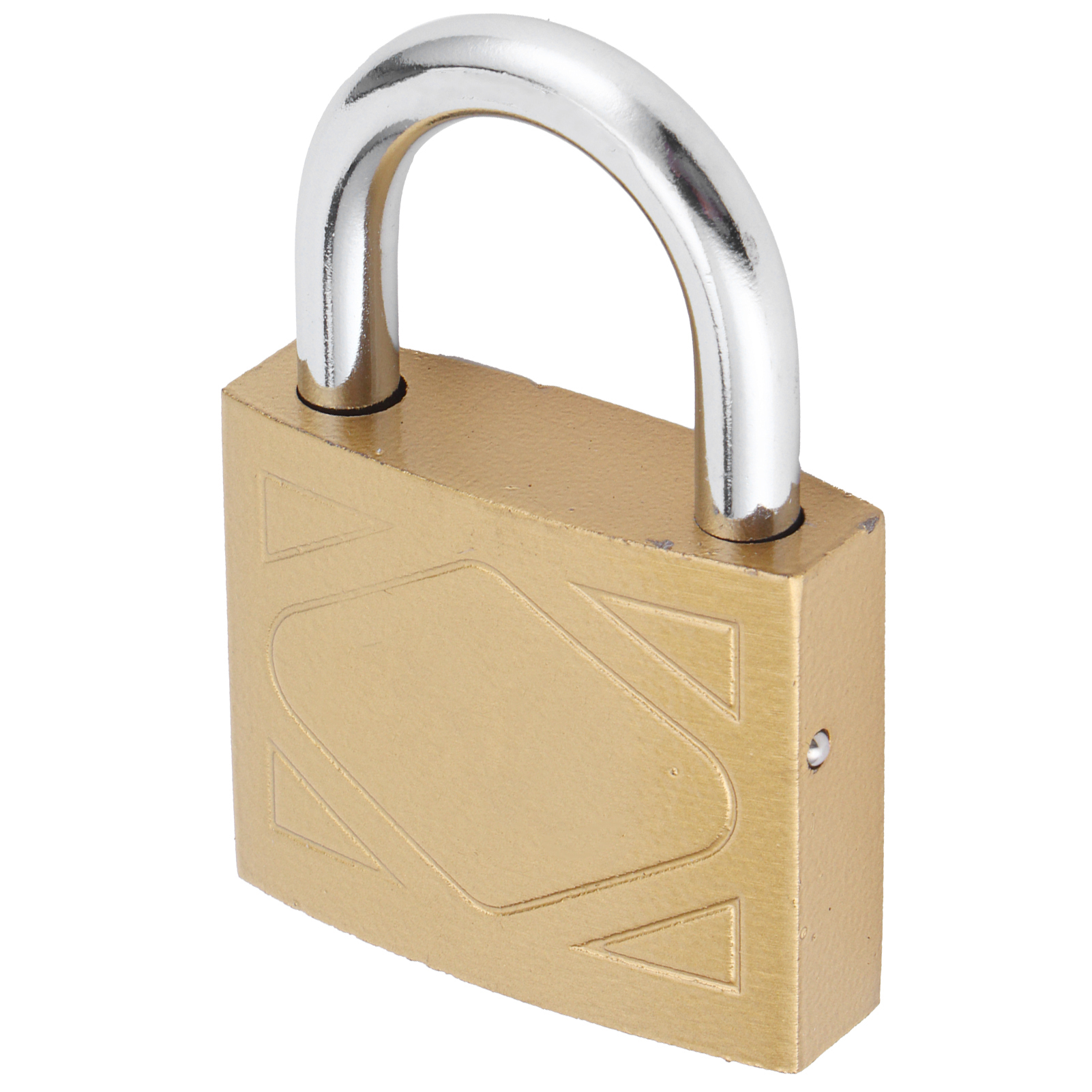 Vorhängeschloss Für Den Außenbereich, Geeignet Für Den Hausgebrauch, 50 Mm Dickes Messing Und Eisen, Mit 3 Schlüsseln, Ideal Für Türen Und Schränke.