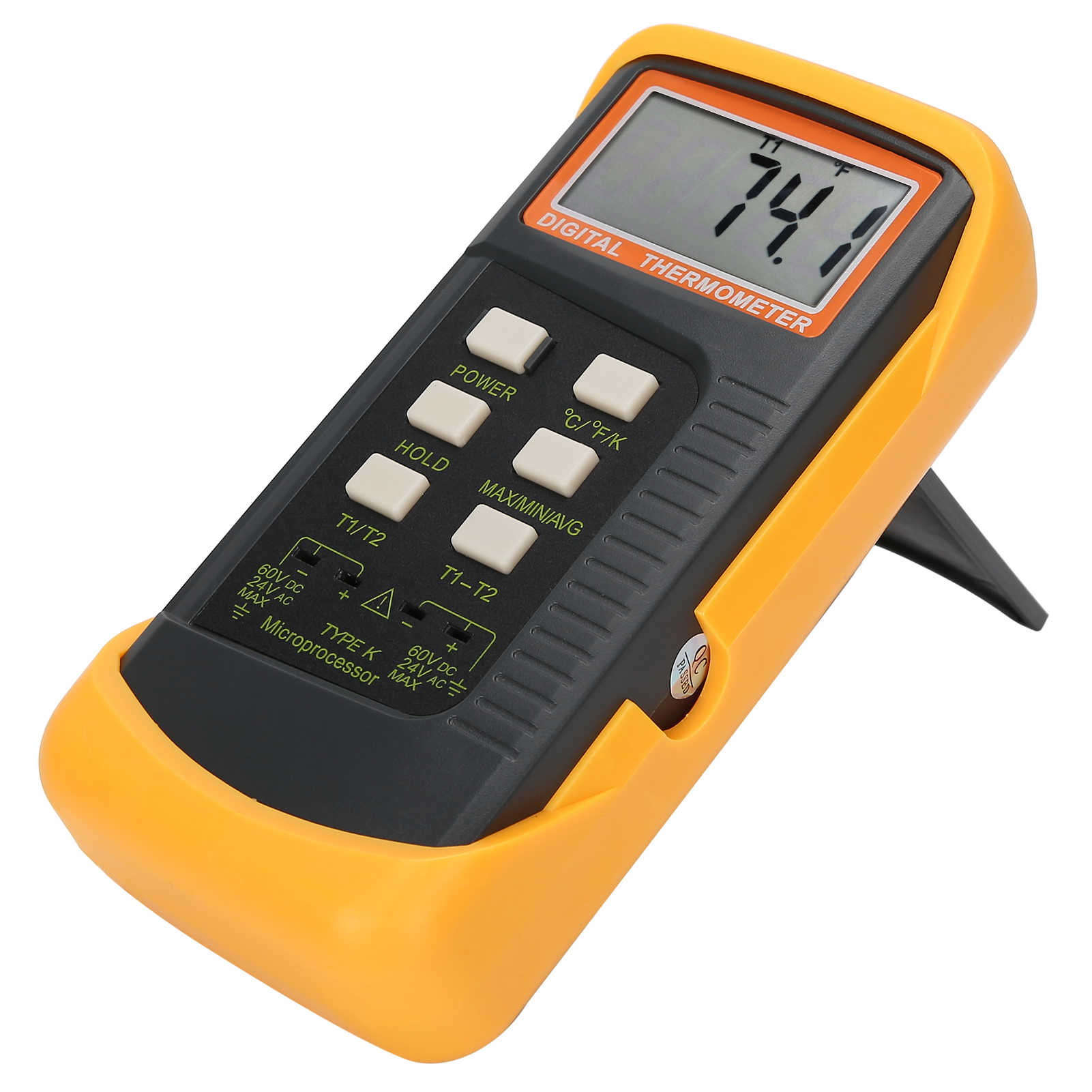Zweikanal-thermoelement-thermometer, Tragbarer Temperaturfühler, -58 °f Bis 2498 °f, 50 °c Bis 1370 °c, Anzeige In °c/°f/k
