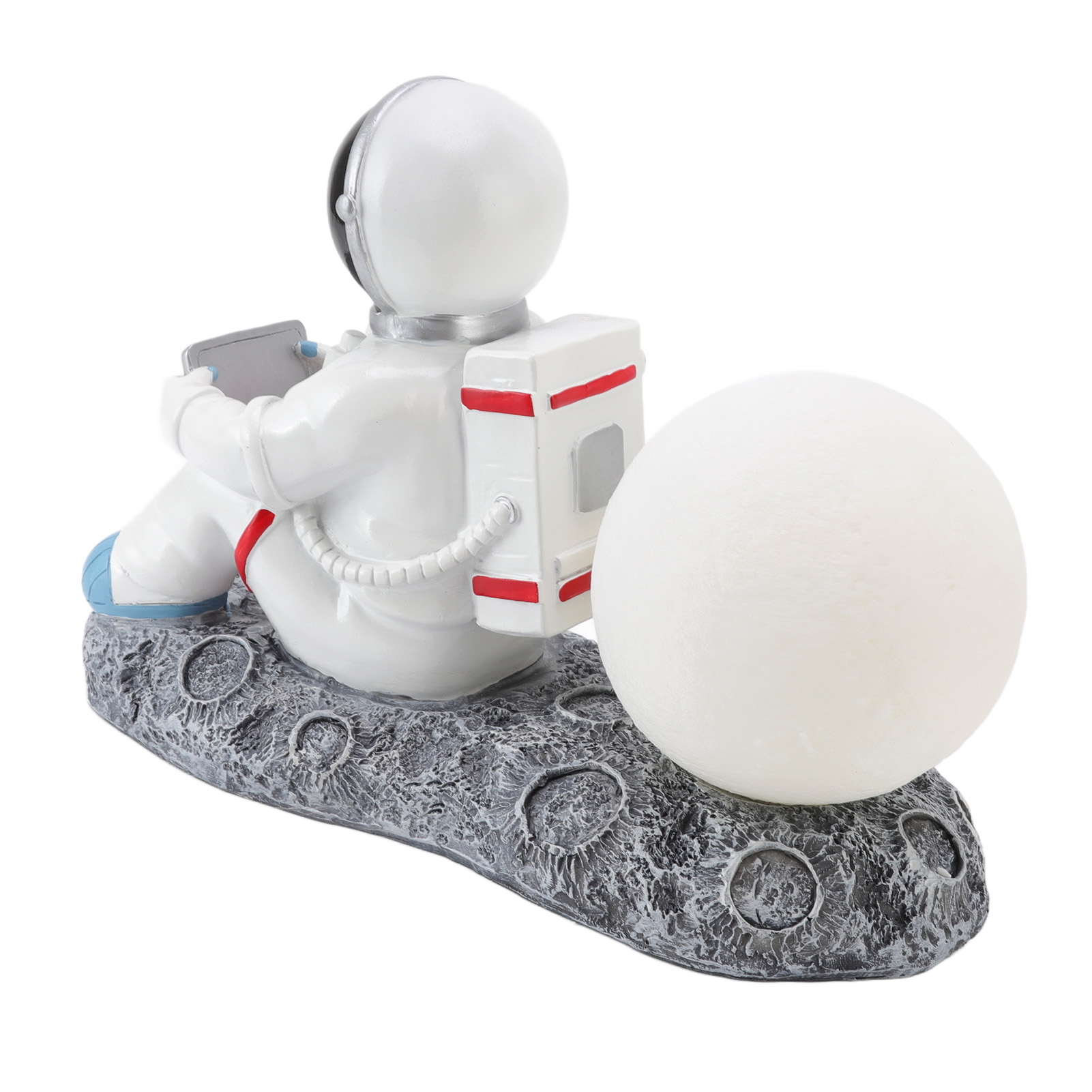 Astronauten-mond-led-lampe, Handgefertigte Harzdekoration In Form Eines Zum Mond Zurückkehrenden Astronauten, Helles Nachtlicht Fürs Schlafzimmer.