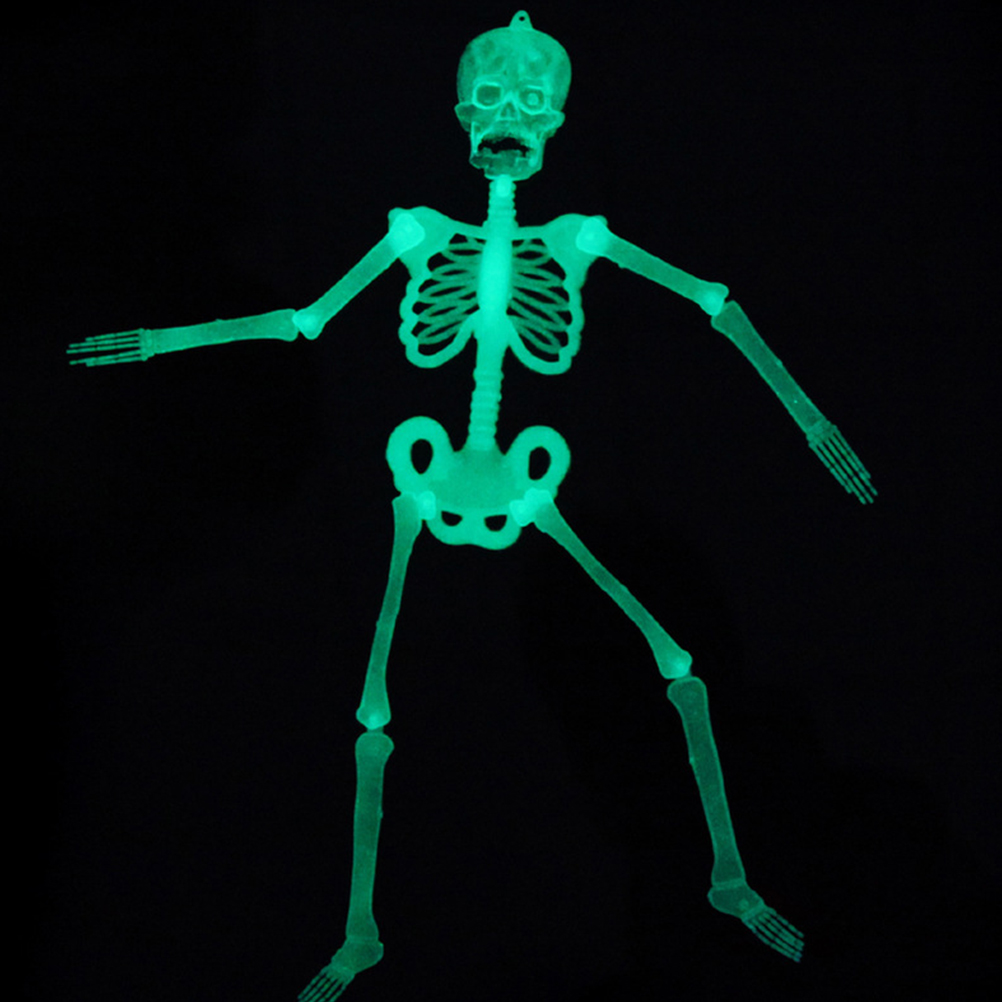90 Cm Großes, Beleuchtetes Halloween-skelett Mit Flexiblen Gelenken, Gruselige Hängedekoration Für Den Außenbereich, Leuchtende, Bewegliche Figur.