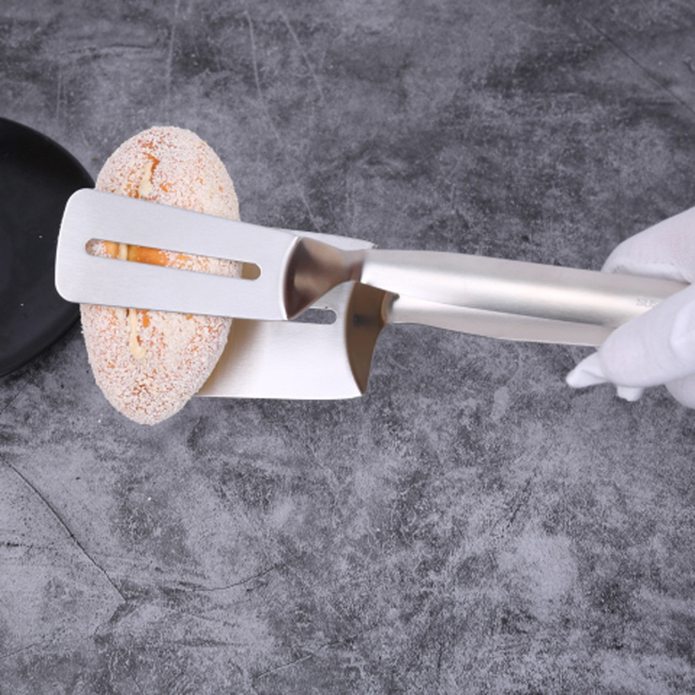 Steakzange Aus Edelstahl, Multifunktionaler Pfannenwender, Klammern Für Fleisch, Pizzen Und Kuchen