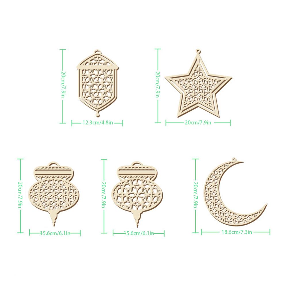 Schadstofffreie Wanddekoration Für Eid Mubarak, Festliche Tür- Und Fensteranhänger, Partyzubehör Für Zuhause.