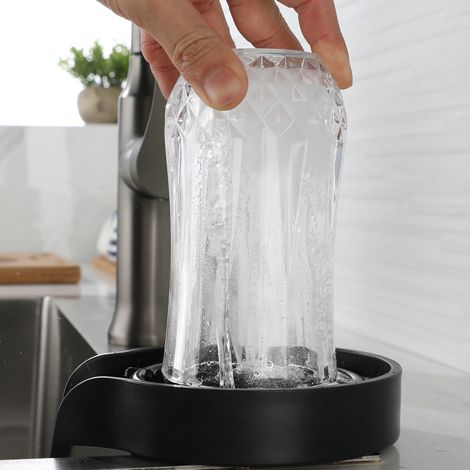 Hochdruck-edelstahl-spülbecken-gläserspüler, Automatischer Druckhahn Für Café, Bar, Zuhause, Mit 60 Cm Schlauch Und 1/2 T-stück.
