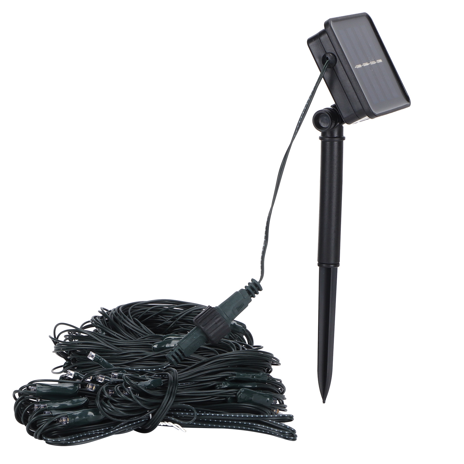 Solarbetriebene Led-lichterkette In Einem Netz, Wasserdicht Für Den Außenbereich, Warmweiß (1,5 M X 1,5 M)