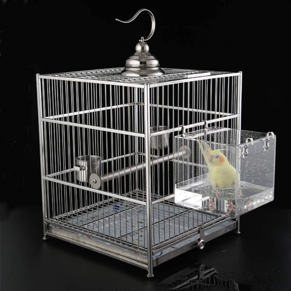 Vogelbad Aus Acryl Mit Haken, Duschschale/badewanne Für Wellensittiche Und Papageien, Käfigzubehör
