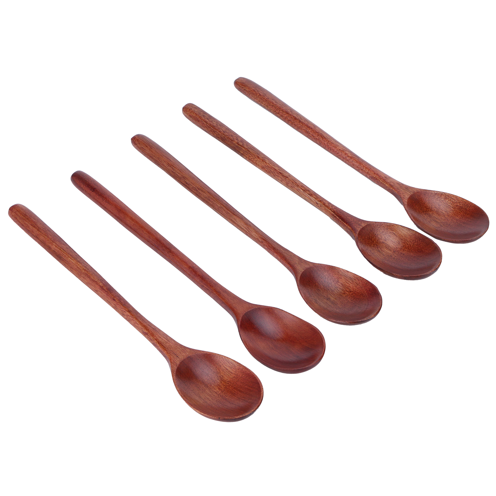 Langstielige Holzlöffel Für Suppe, Grillen, Camping, Partys, Kochen Zu Hause, Farbig Bemalt