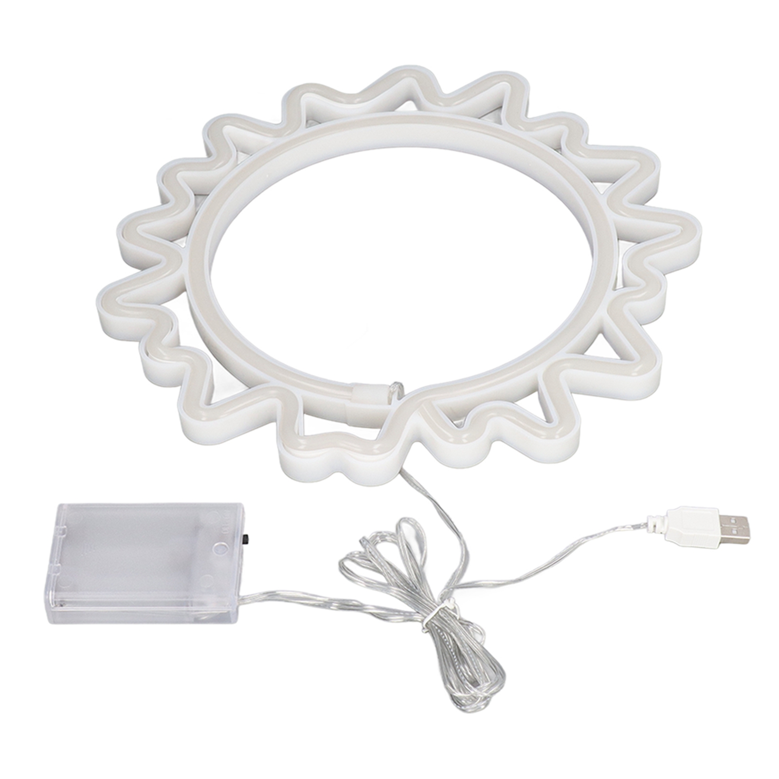 Wiederaufladbare Neon-sonnenlampe Per Usb, Kabellose Led-sonnenblumen-wanddekoration Für Die Hausbar Zu Weihnachten