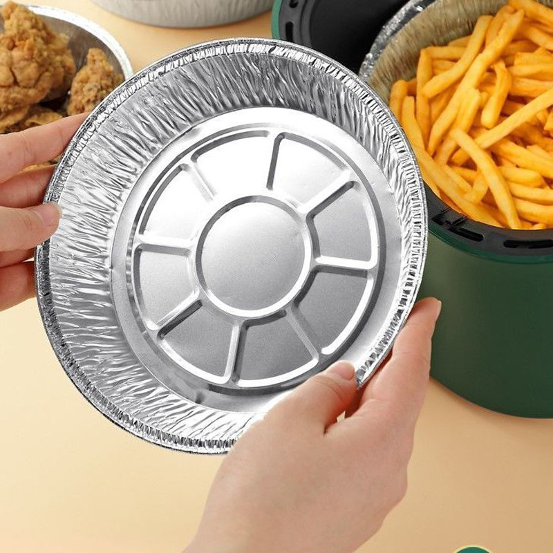 Recycelbare Einweg-aluminiumteller, 50 Stück, 20 Cm Tief, Gerade Seiten Zum Kochen