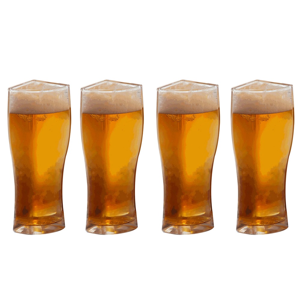 Set Mit 4 Acryl-biergläsern, 4-teiliges Set, Becher Für Partys, Geburtstage, Feiertage, Getränkezubehör
