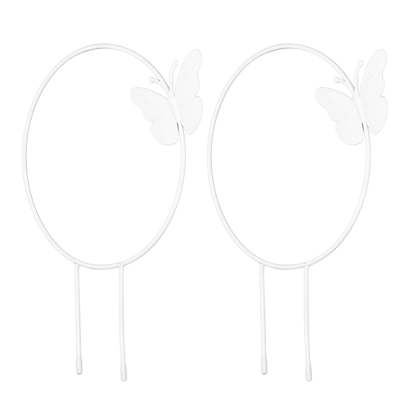 Stück Schmetterlings-gartenrankgitter, Dekoratives Schmiedeeisen, Kletterpflanzen, Blumen, Runder Topf