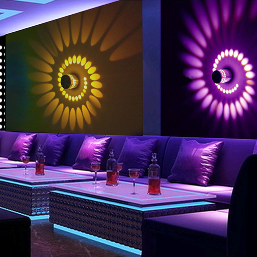 3w Rgb Led-wandstrahler Mit Spiralform Und Fernbedienung Für Ktv, Bar Und Restaurantdekoration
