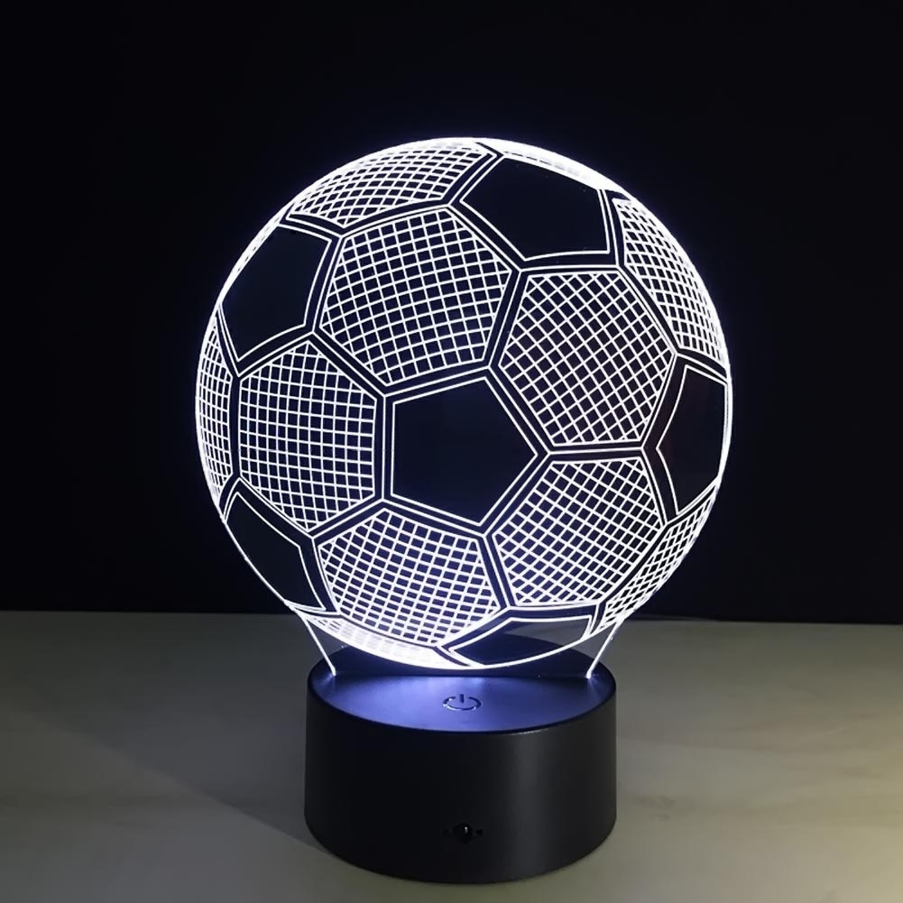 Nachttischlampe Mit 3d-fußball-effekt, Berührungsempfindliches Usb-led-nachtlicht In Ballform, Dekoratives Geschenk