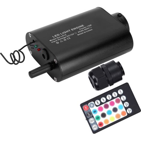 12w Rgbw Glasfaser-lichtquelle Mit Fernbedienung Und Bluetooth-app Für Deckenleuchten.