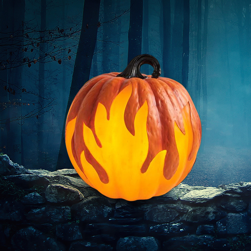Halloween-kürbis Mit Batteriebetriebenem Led-licht, Flackernder Jack-o'-lantern-flamme, Partydekoration Für Zuhause, Partyzubehör.