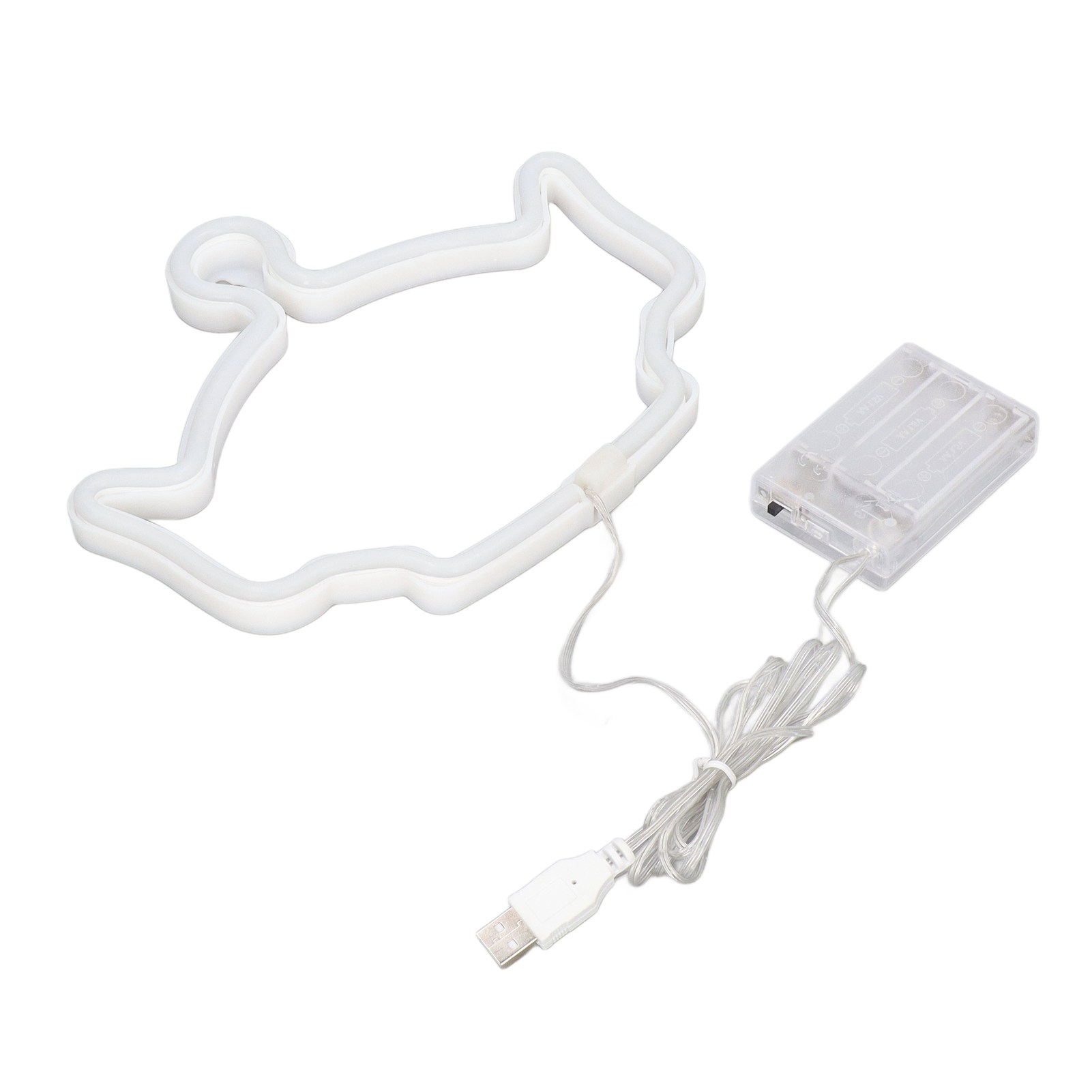 Led-neonlampe Aus Abs-pvc, Warmweißes Licht (200 Lm), Wasserdicht, Batteriebetrieben, Wiederaufladbar Per Usb, Nachttischlampe