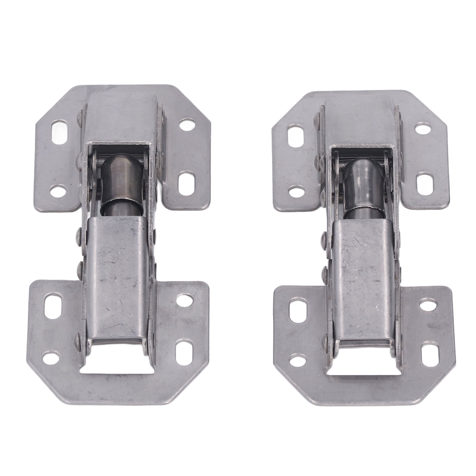 Set Mit 2 Zinklegierungs-scharnieren, 10 Cm, Kein Bohren Erforderlich, Brückenscharniere, Für Schrank- Und Kleiderschranktüren