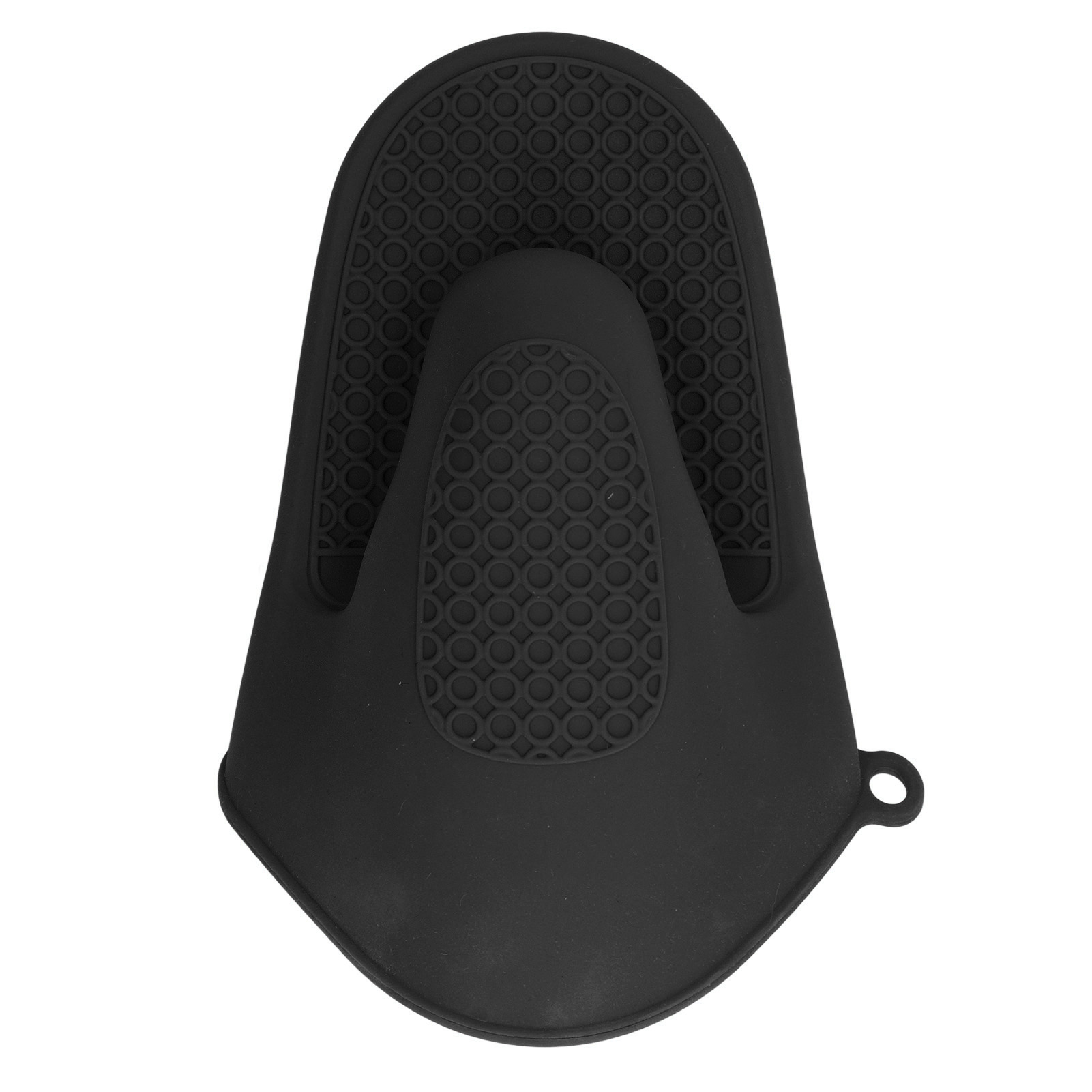 Paar Schwarze Silikon-ofenhandschuhe, Hitzebeständig, Dick, Mini-ofenhandschuhe Zum Kochen.