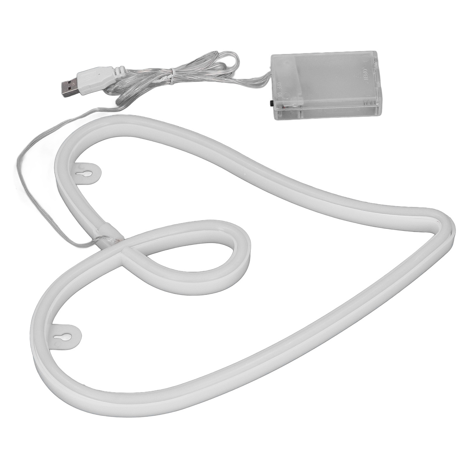 Herzförmige Neonleuchte Mit Zwei Netzteilen, Retro-optik, Ip45 Wasserdicht, Led-lampe, Rosa, Dekoration Für Wohnzimmer, Valentinstag, Party, Bar