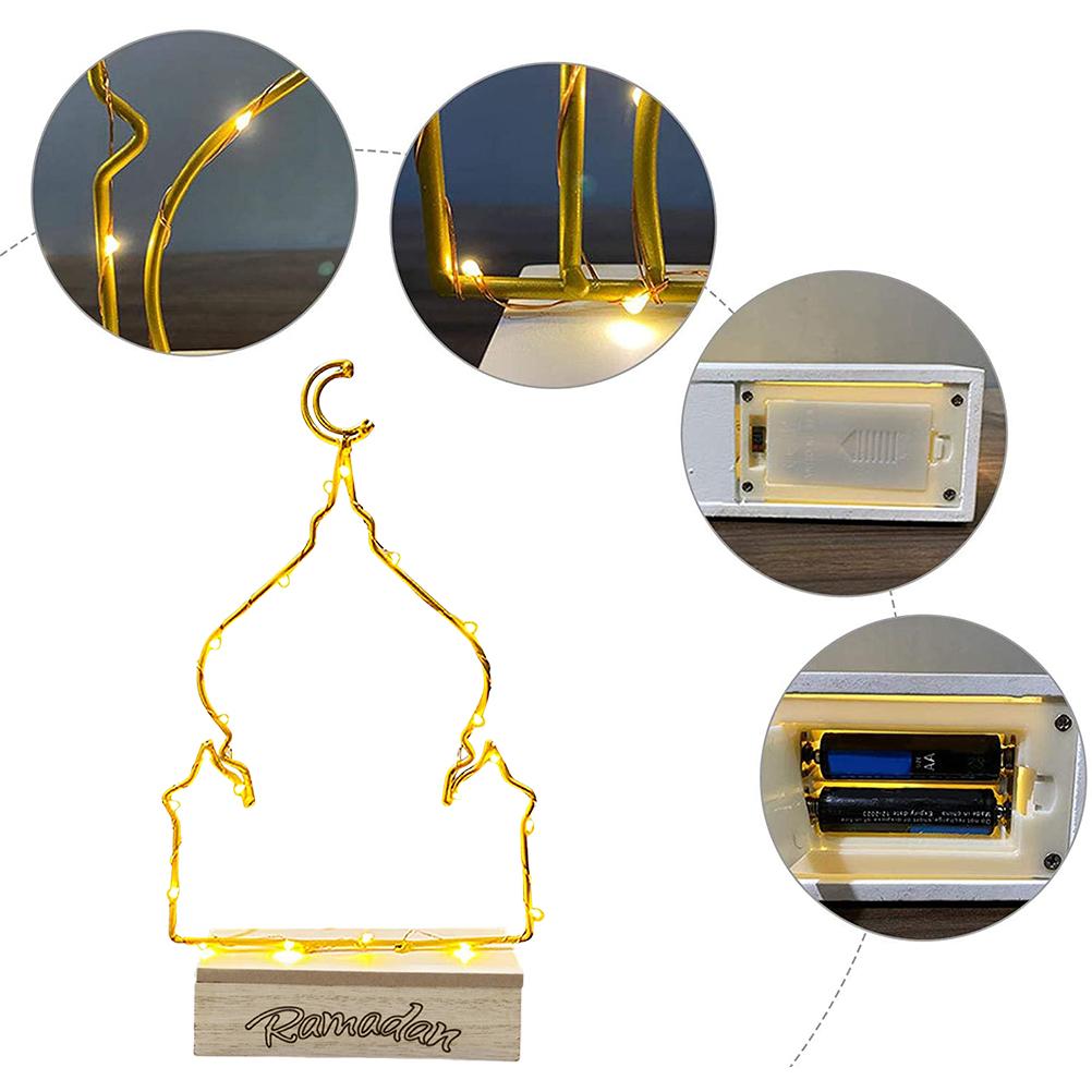 Ramadan Mubarak Mondlicht-led-lampe, Vielseitige Dekorationsleuchte Aus Robustem Eisen