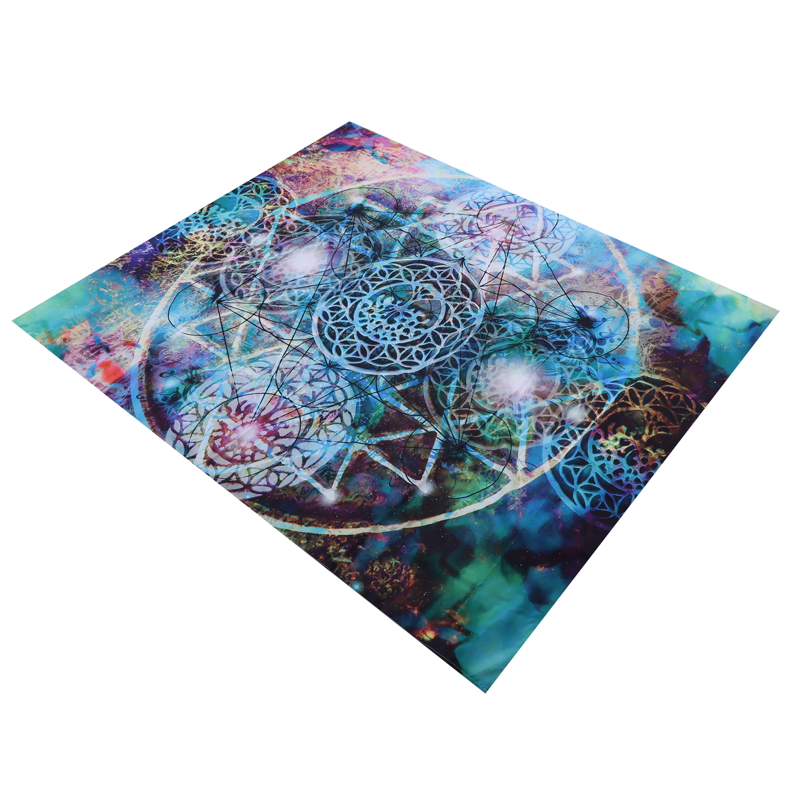 Wandbehang Aus Polyester Mit Abstraktem Geometrischem Muster, 200x150 Cm, Innendekoration, Künstlerische Wandverkleidung.
