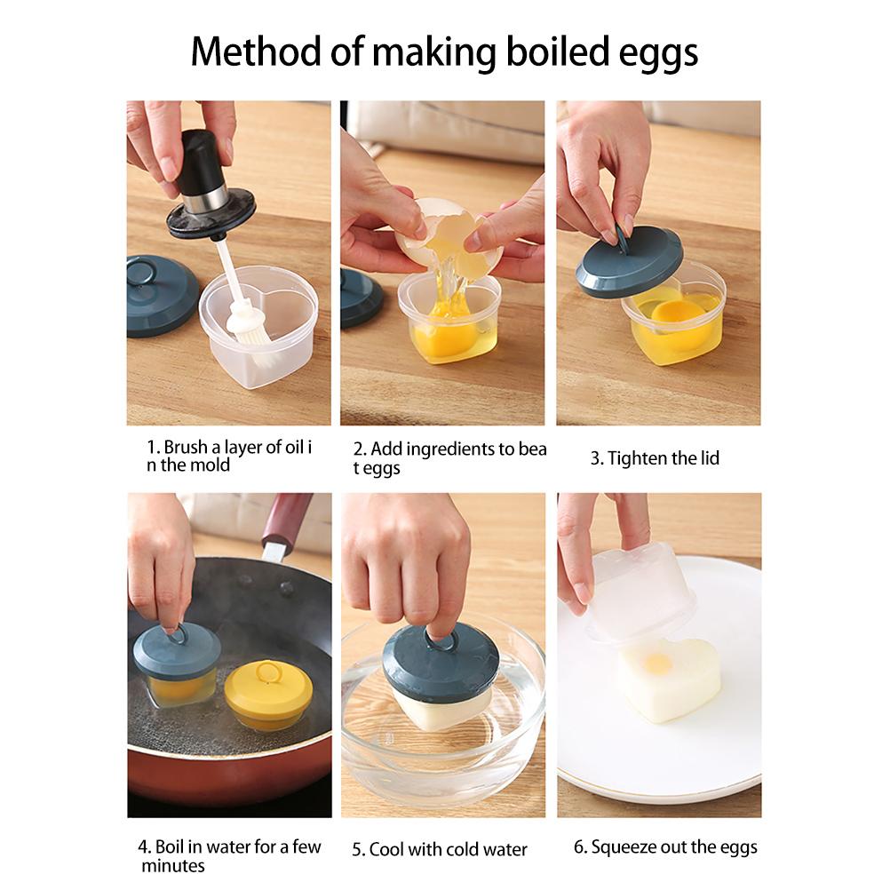4er-set Silikon-eierformen, Antihaftbeschichtet, Ideal Zum Pochieren Von Eiern, Perfektes Zubehör Für Frühstück Und Eiersandwiches