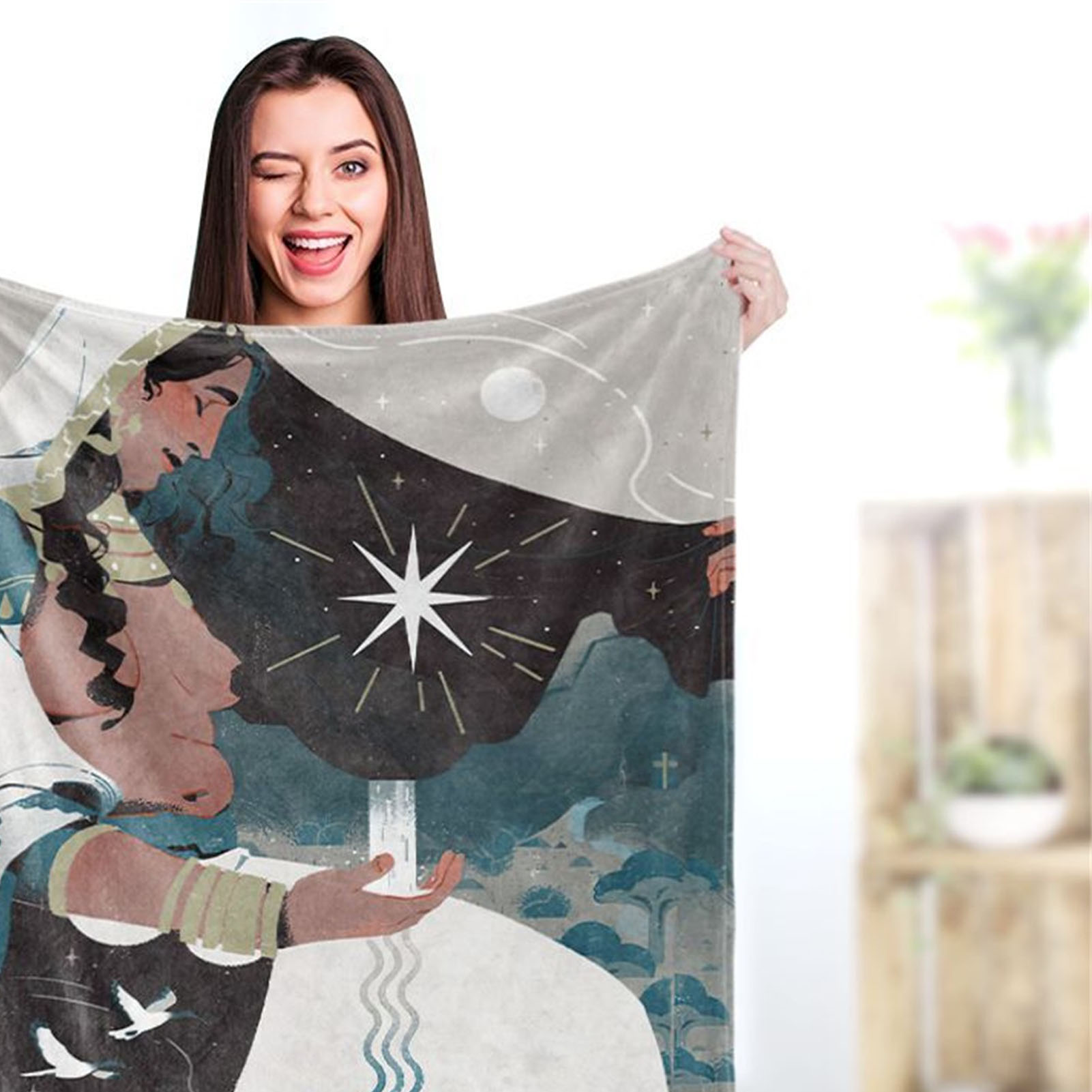 Personalisierte Tarotmatte Bl836, 100 X 120 Cm, Weicher Einband Mit Esoterischen Motiven, Einzigartiges Set