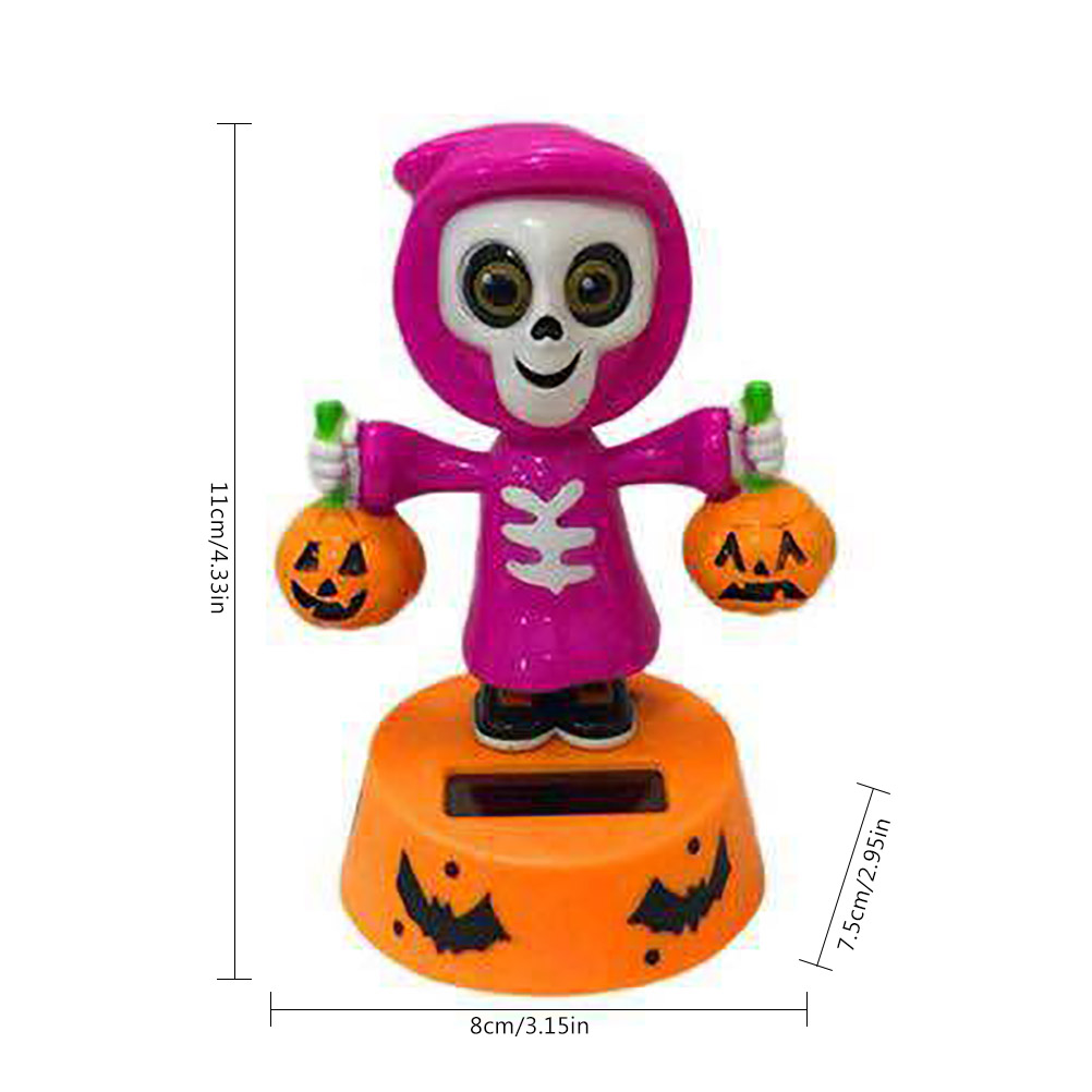 Solarbetriebene Tanzende Kürbis-halloweenpuppe Für Auto, Büro, Zuhause, Schwingende Dekoration.