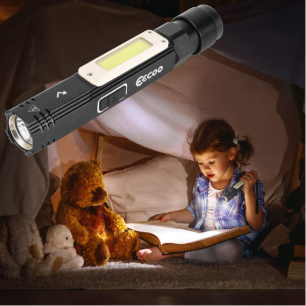 Extrem Helle Arbeitsleuchte Mit 5 Modi, Usb-wiederaufladbare Inspektionsleuchte, Cob-taschenlampe Mit Um 360° Drehbarem Magnetfuß