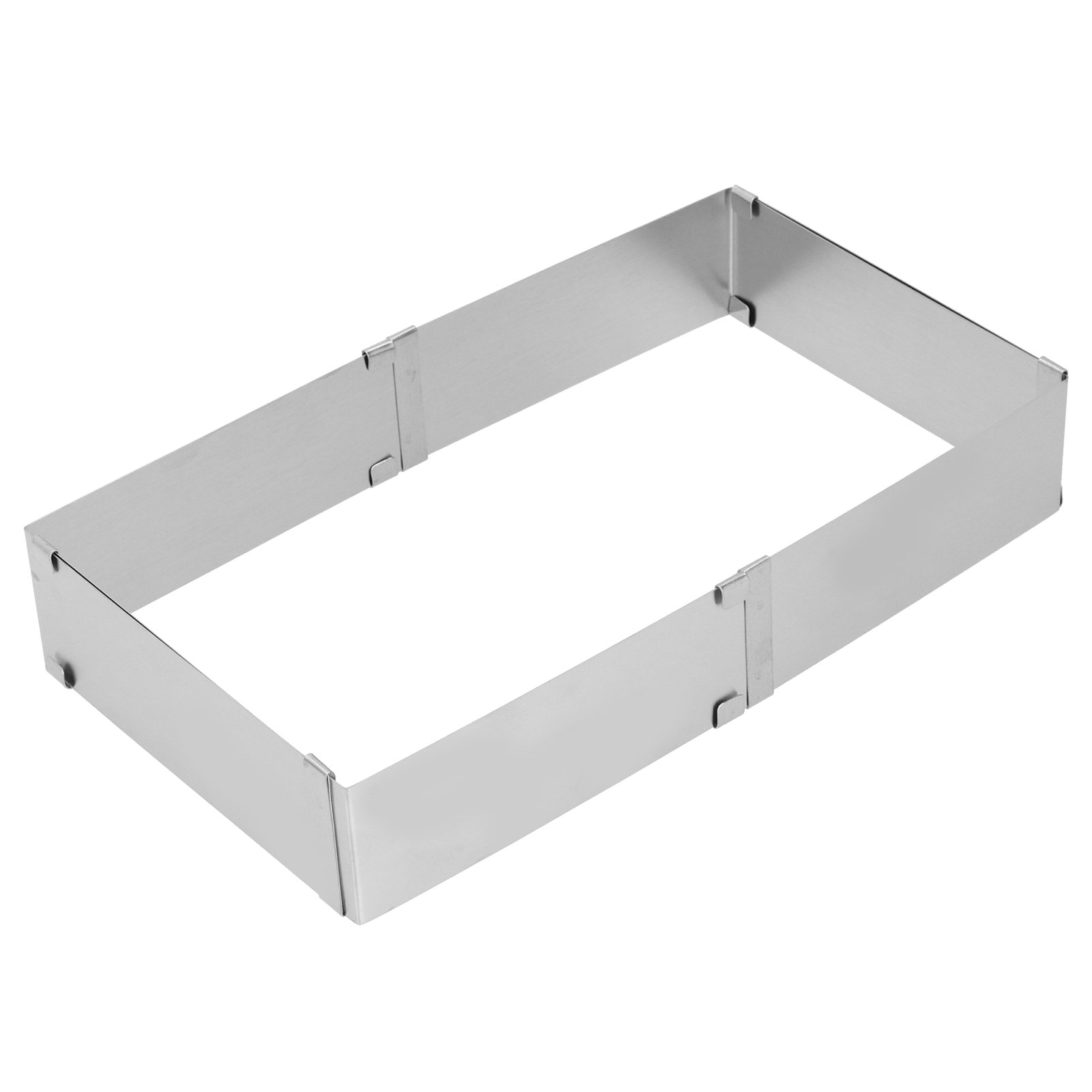Einziehbare Quadratische Keksform Aus Edelstahl Für Mousse, Kuchen, Selbstgemachtes Gebäck, Größe L 16–28 Cm