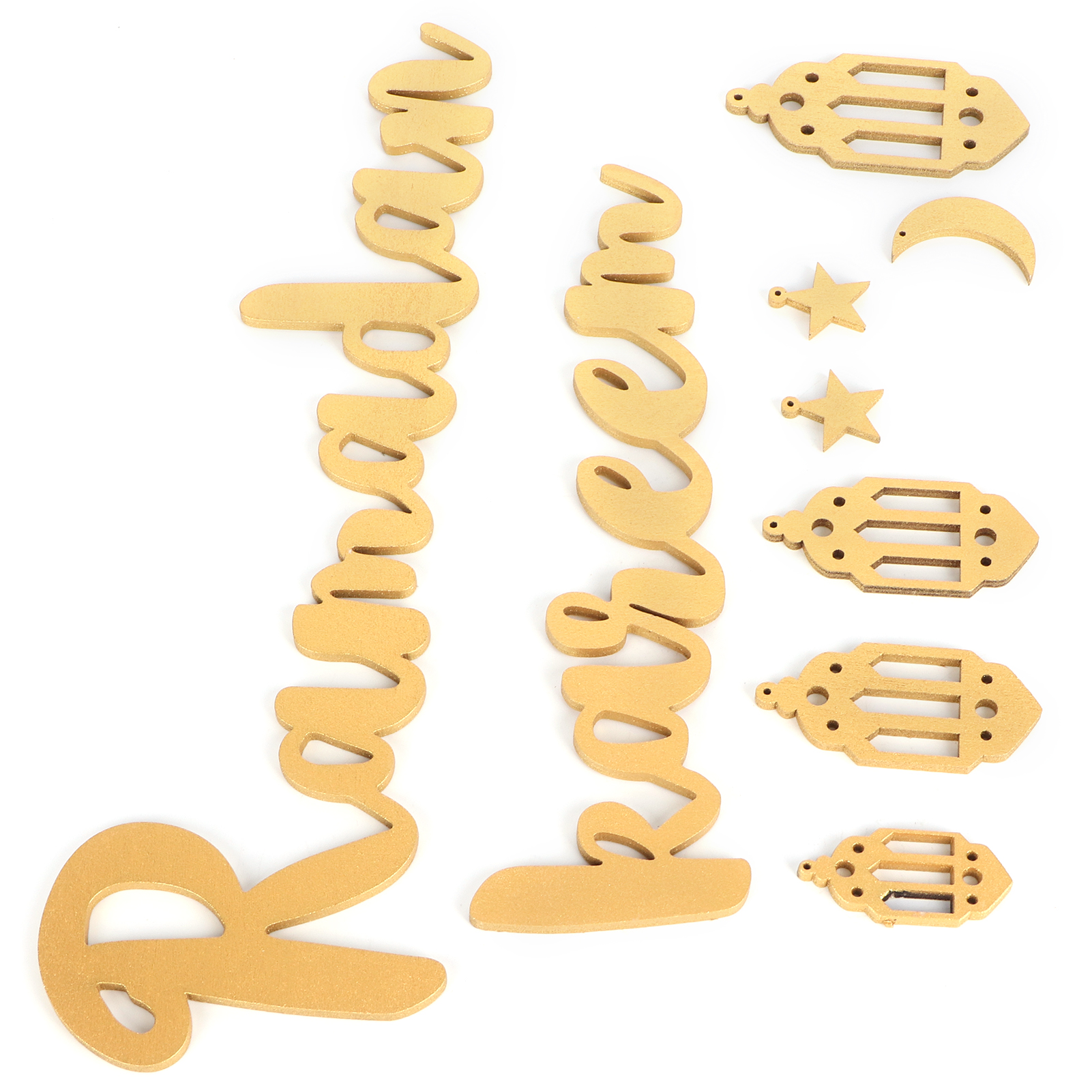Hängende Holzplakette, Diy-wanddekobuchstabe, Goldener Anhänger Für Die Heimdekoration