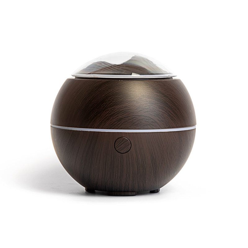 100-ml-aroma-diffusor, Leise, Stabil, Elegantes Design, Usb-anschluss, Aroma-luftbefeuchter Für Auto Und Schlafzimmer, Dunkles Holz