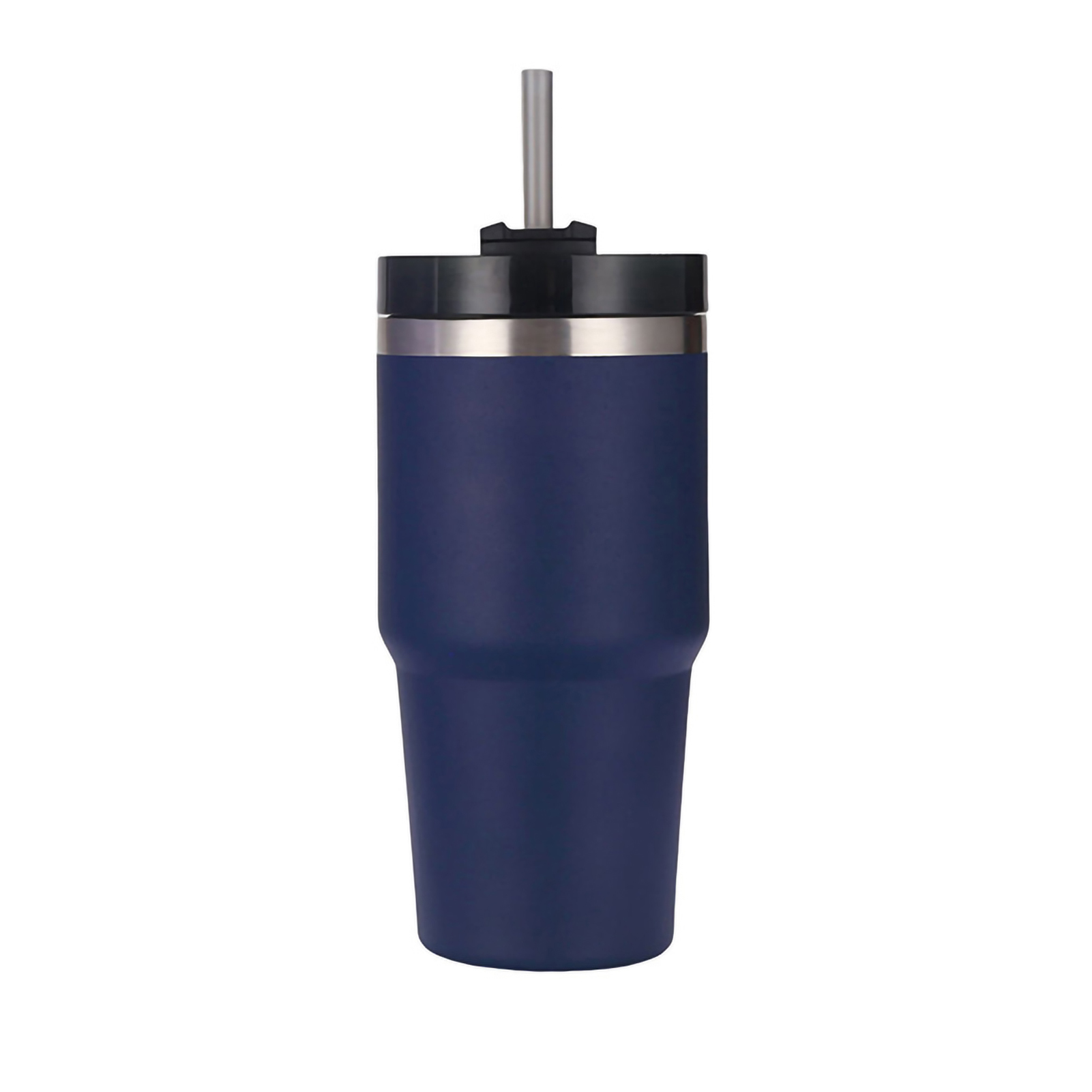 20oz (ca. 590 Ml) Poliertes Edelstahl-isolierglas, Isolierter Autobecher, Hält Getränke Heiß Und Kalt, Blau-violett Mit Strohhalm.