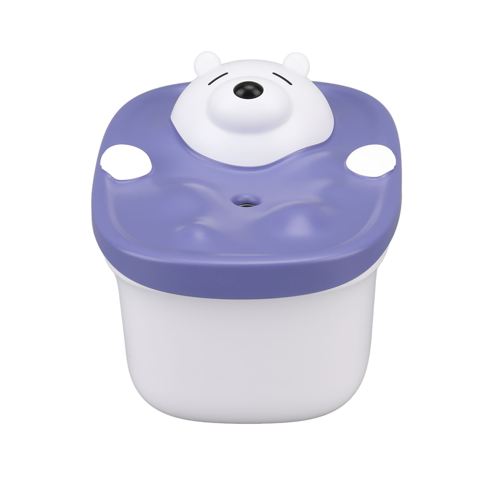 Mini-tisch-luftbefeuchter 450 Ml, Lila Bubble Bear, Usb-aufladbar, Sprühfunktion