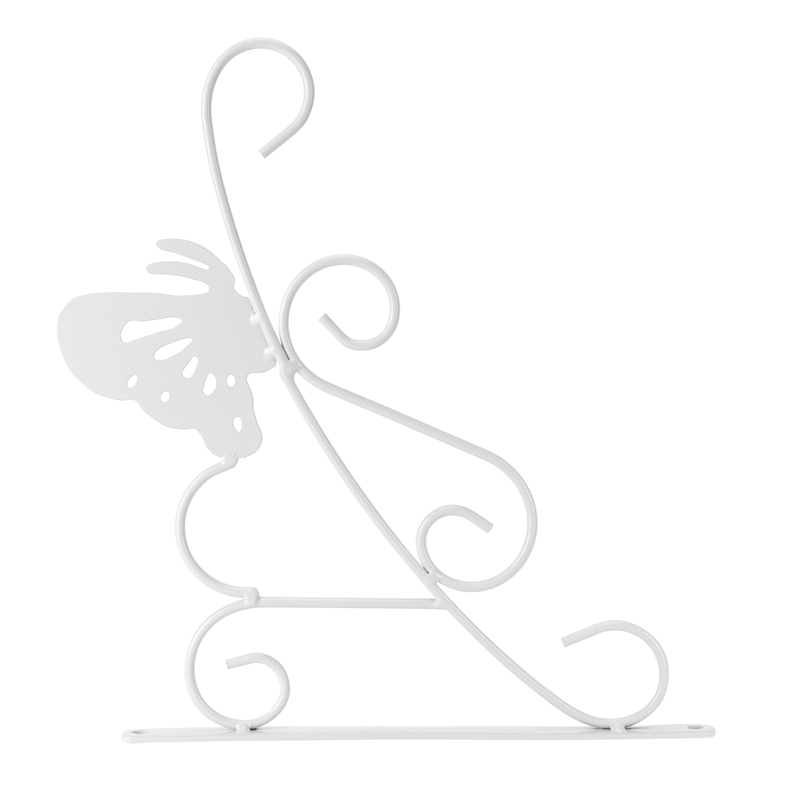 Set Mit 2 Schmiedeeisernen Hängehaken Im Europäischen Stil Für Blumentöpfe, Weiß, Für Garten, Terrasse, Balkon