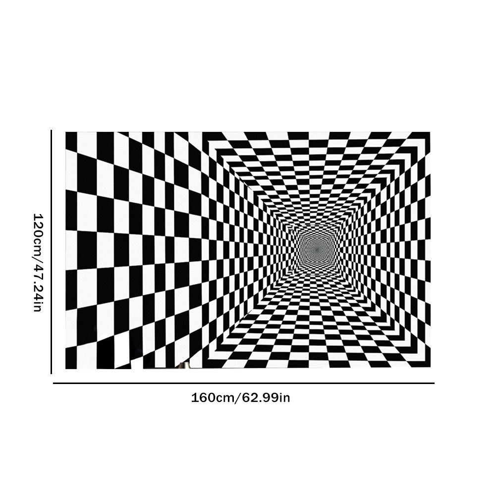 3d-effekt-teppich 80 X 120 Cm, Rutschfest, Geometrische Illusion, Wohnzimmer-fußmatte, Sofa- Und Couchtischvorleger, Rutschfest, Modernes Optisches Design