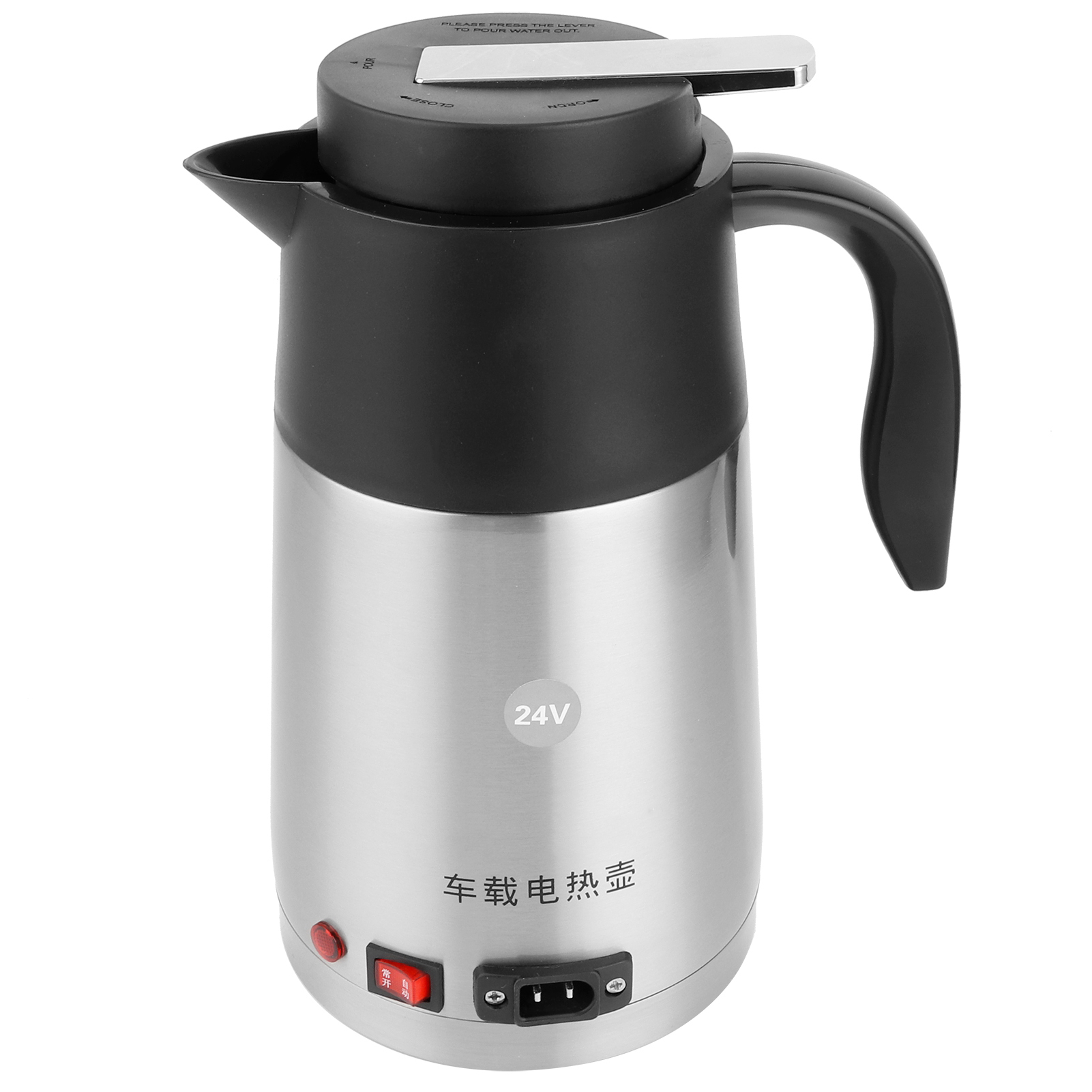 Elektrischer Wasserkocher Fürs Auto (1200 Ml, 200 W), 24-v-isolierbecher Mit Heizfunktion, Zigarettenanzünderstecker, Bordheizung