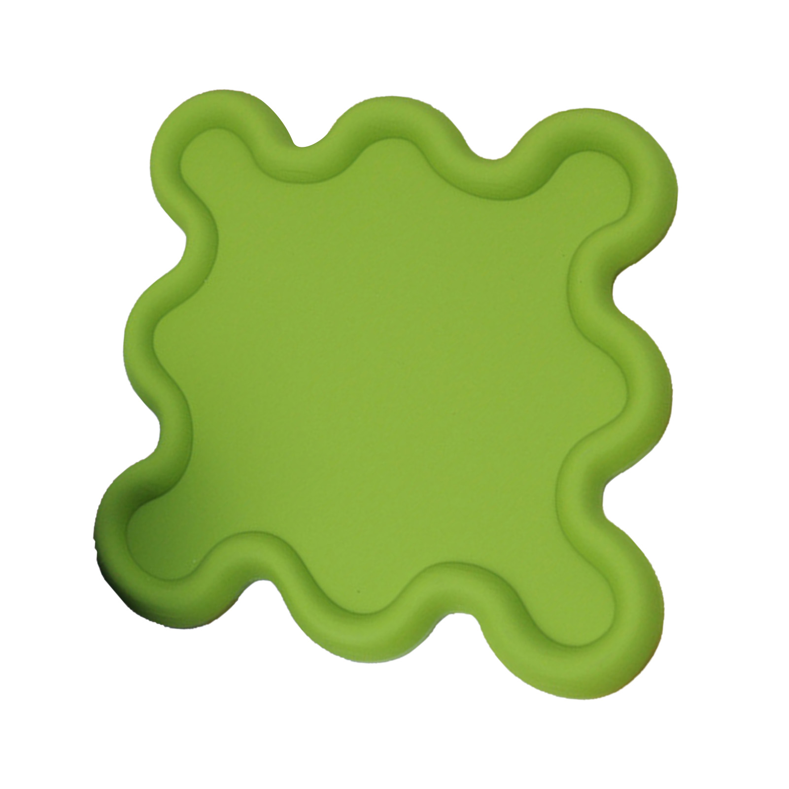 Set Mit 2 Grünen Pvc-untersetzern In Unregelmäßiger Form, Hitzebeständig, Wasserdicht Für Die Küche