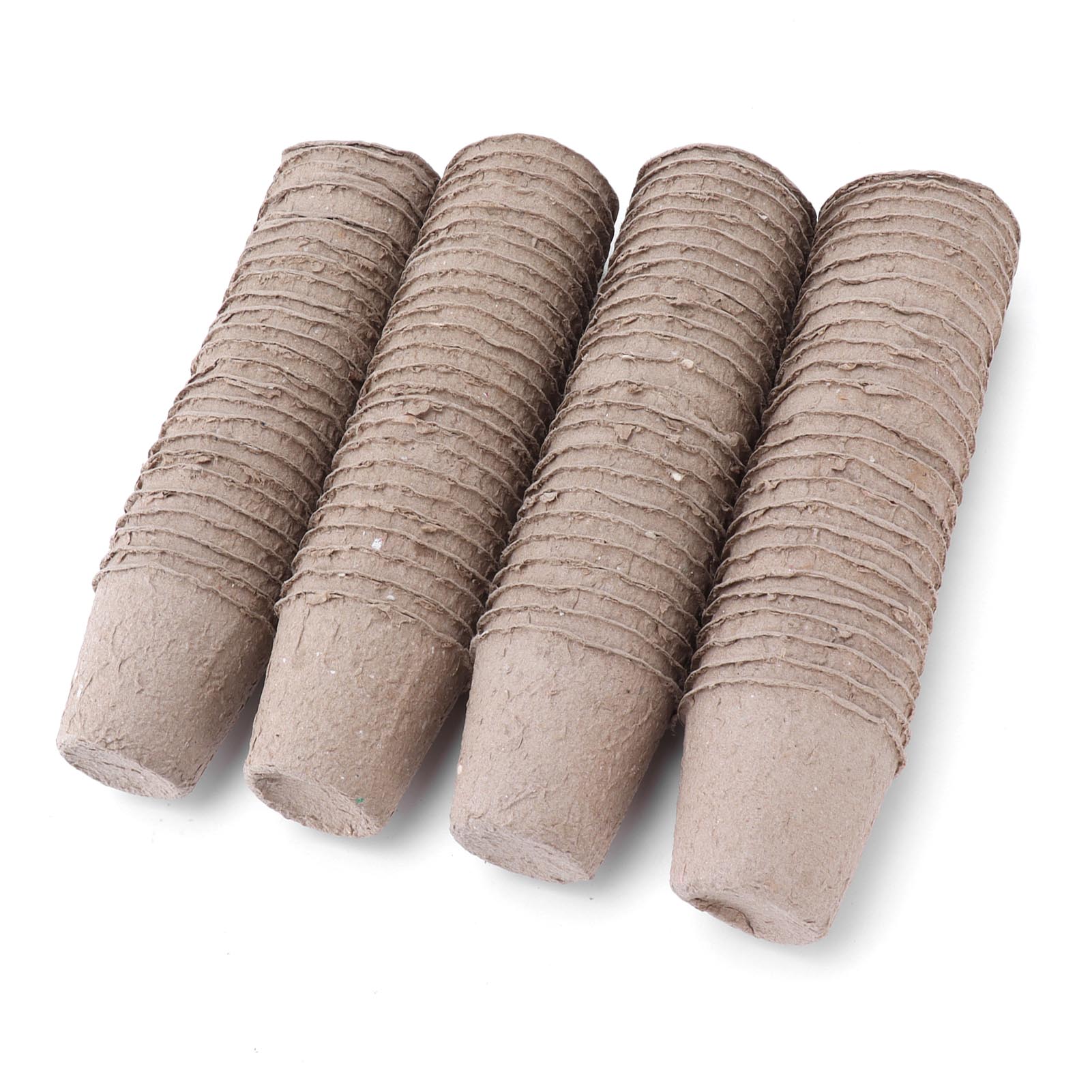 100 Runde, Biologisch Abbaubare Torftöpfe (6 Cm) Für Setzlinge, Anzuchttöpfe Für Den Garten