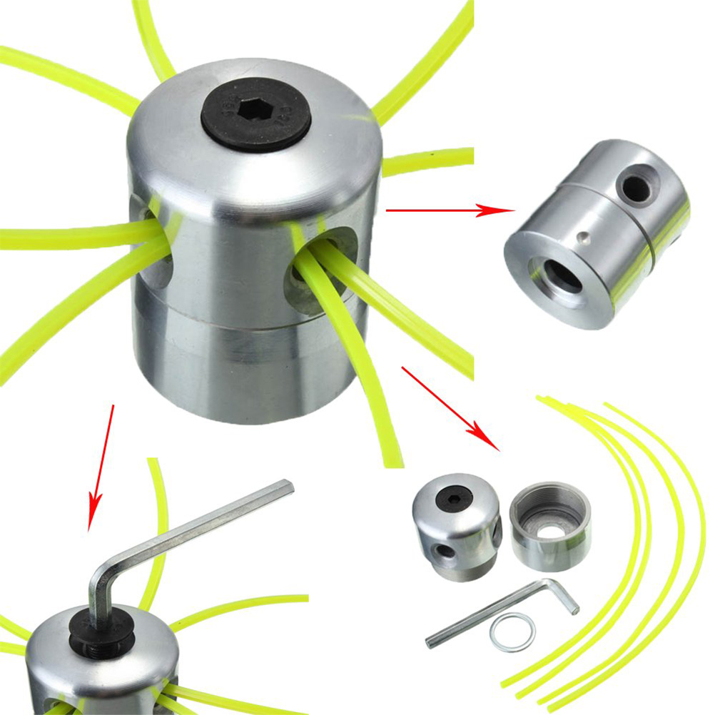 Satz Schneidköpfe Aus Aluminium Für Freischneider, Nylonfaden, Kompatibel Mit Rasenmähern