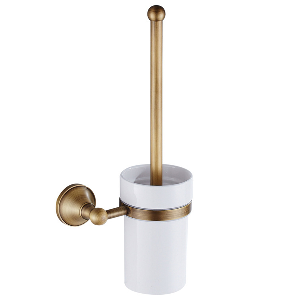 Luxuriöser Toilettenbürstenhalter Aus Messing In Antikbronze-optik, Wand-badezimmeraccessoire-set Aus Kupfer