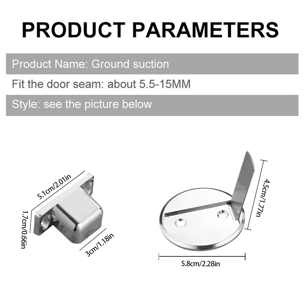 Set Mit 2 Selbstklebenden Magnetischen Türstoppern Aus Metall Für Innentüren, Selbstklebende Türpuffer Für Zuhause