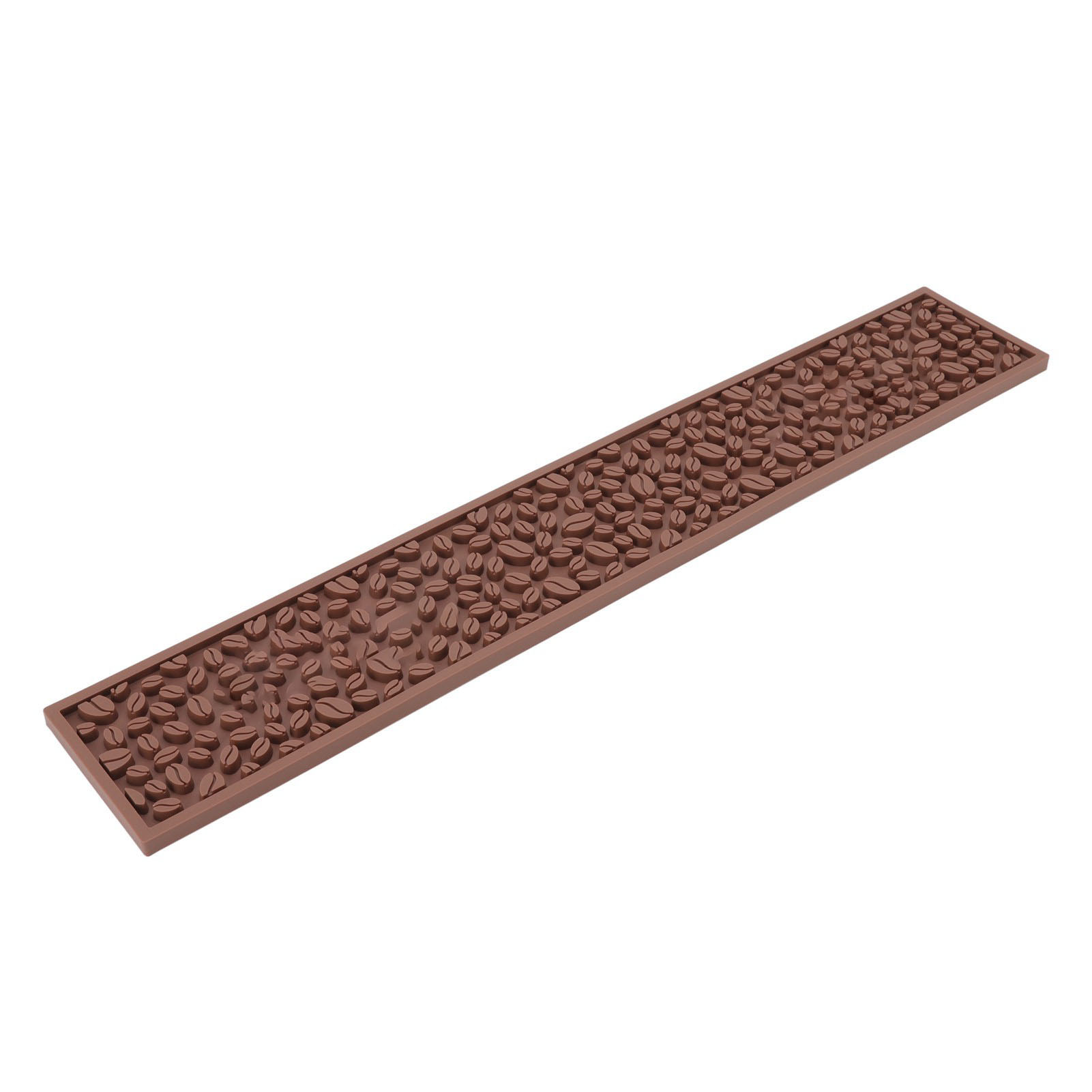 Rechteckige, Hitzebeständige, Rutschfeste Silikon-pvc-kaffeematte Mit Abtropffläche, Braunes Küchenaccessoire