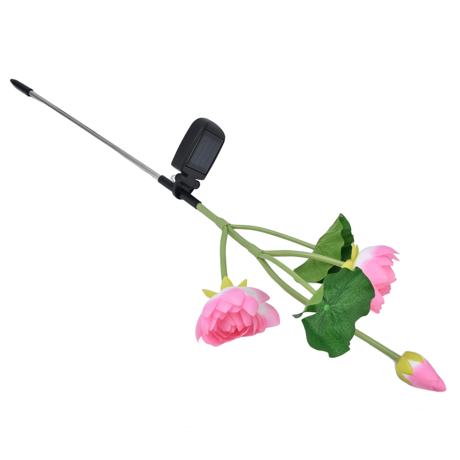 Ip65 Wasserdichte Solar-blumenleuchte Mit Solar-led-erdspieß Für Garten, Terrasse, Hof Und Patio (mehrfarbige Led-blume In Rosa)