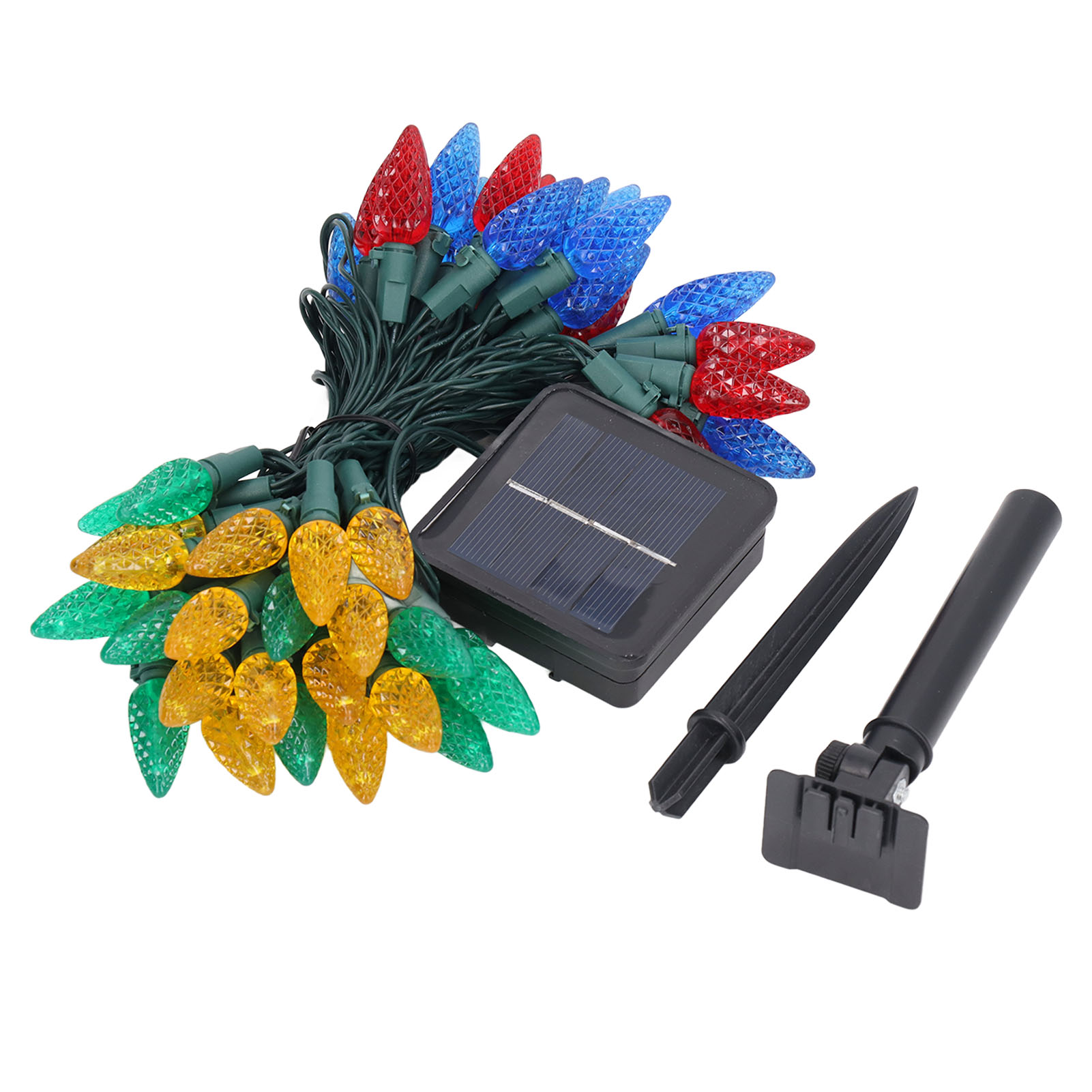 Solarbetriebene, Erdbeerförmige Lichterkette Für Den Außenbereich, Wasserdichter Kunststoff, Batteriebetrieben, Für Garten- Und Weihnachtsdekorationen