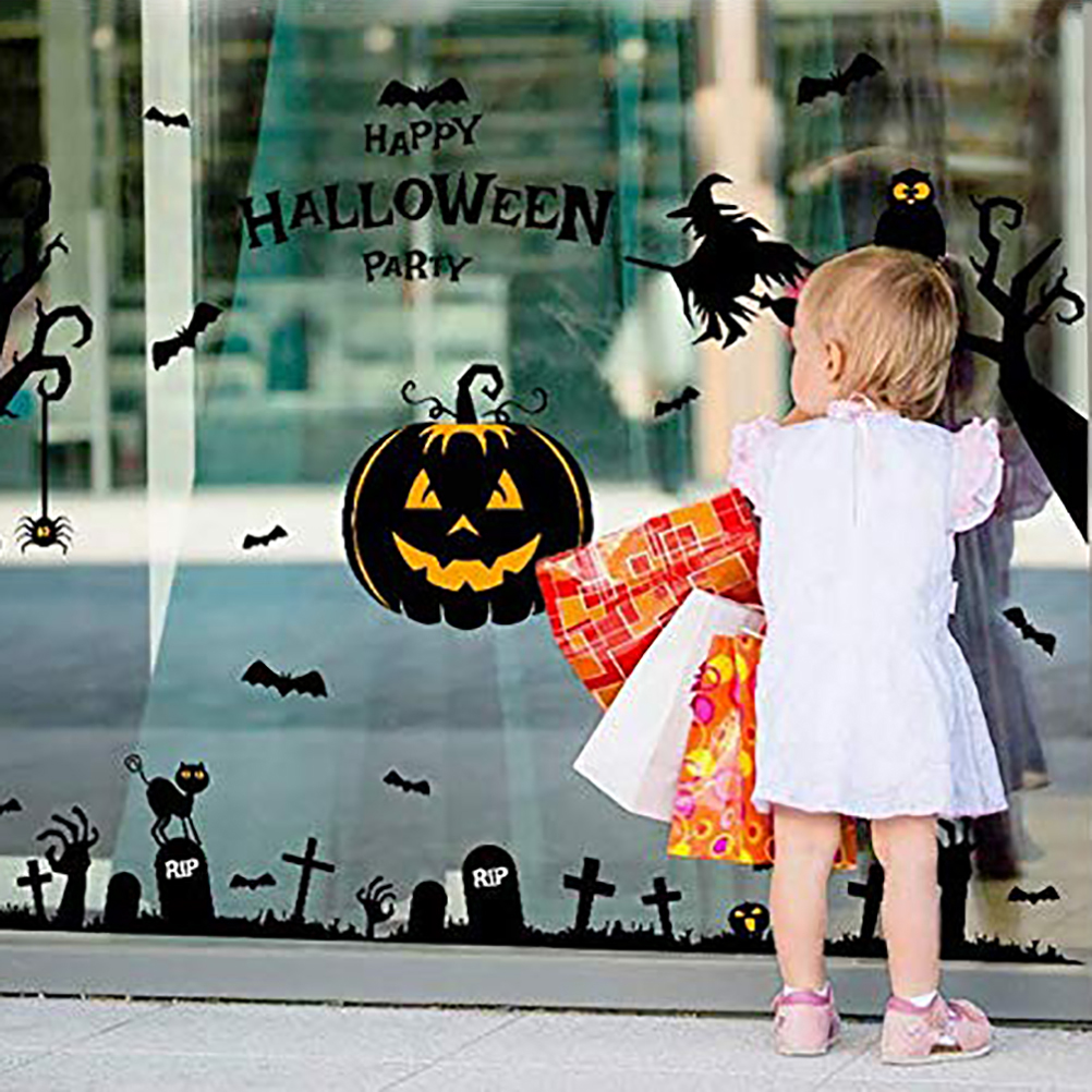 Halloween-wandaufkleber, Fröhliche Dekorationen Für Kinderzimmer, Schlafzimmer, Fenster