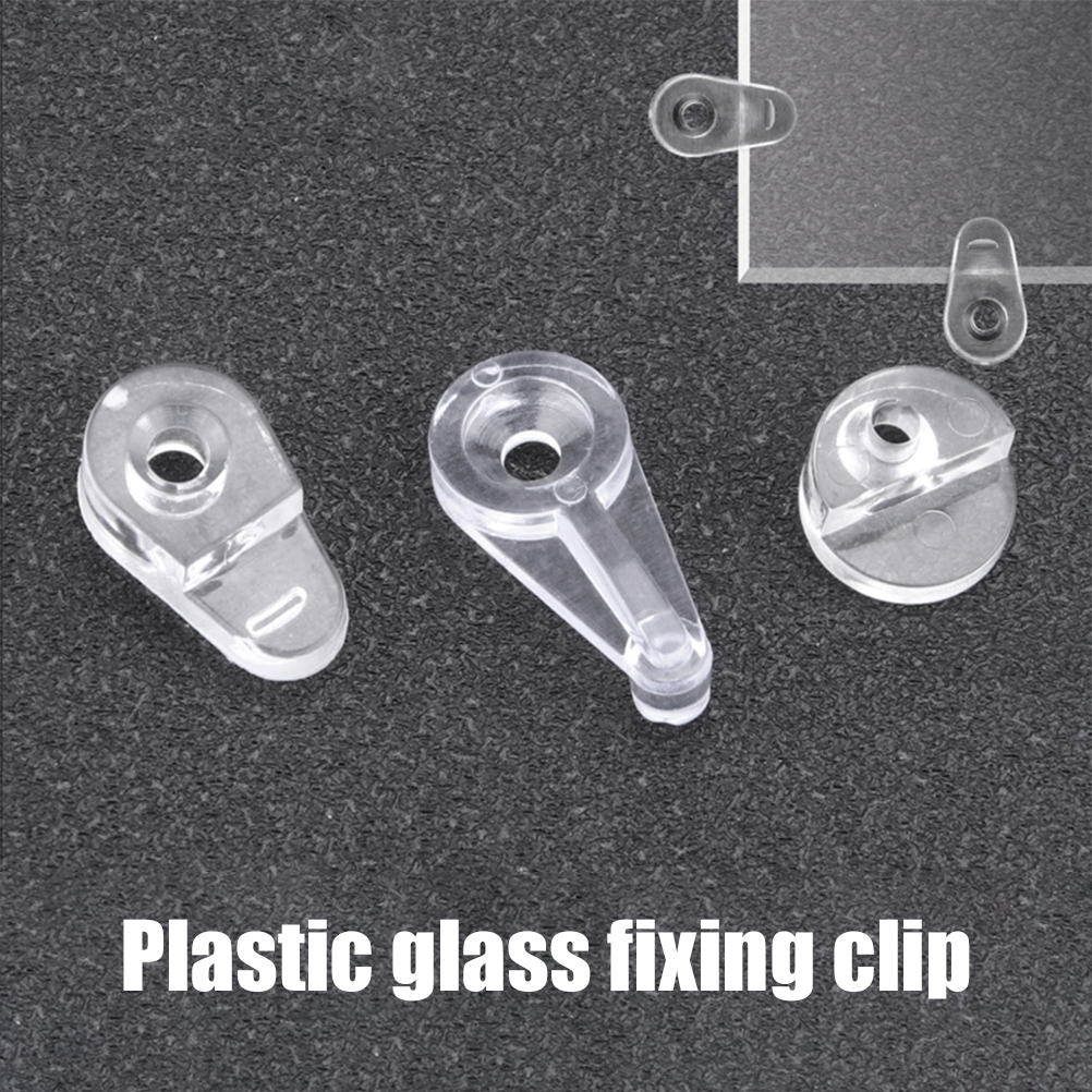 Packung Mit 50 Transparenten Glasbefestigungsclips, Clips Für Glasscheiben, Rutschfeste Und Wasserdichte Befestigungen Für Spiegel.