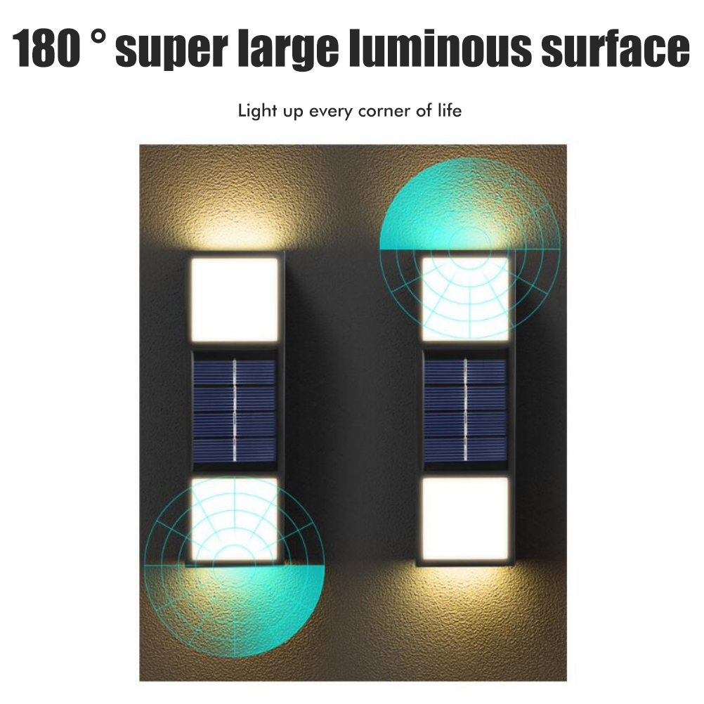 Wasserdichte Led-solarleuchte Für Den Außenbereich, Solarstrahler Für Haustür, Garten, Garage, Terrasse