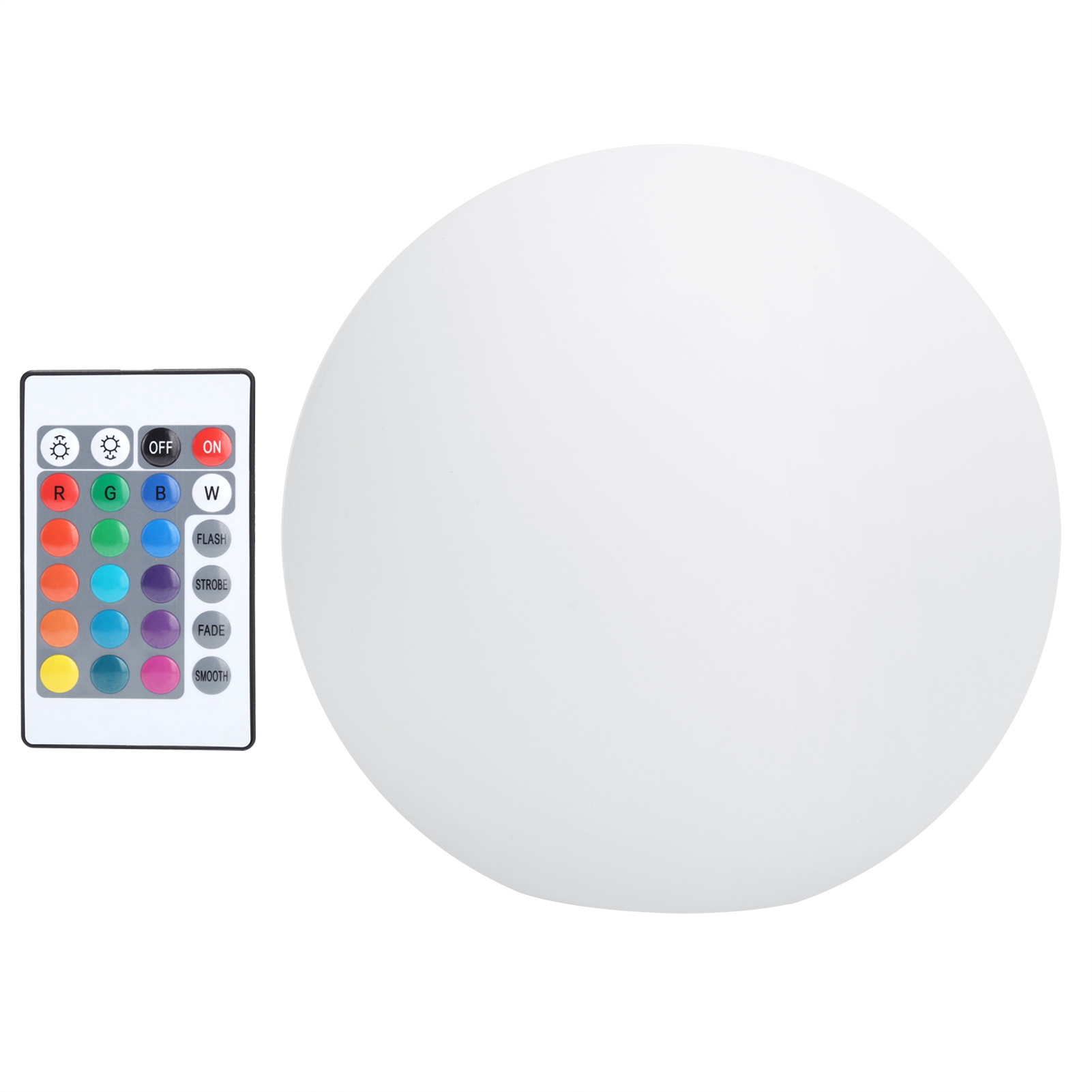 20 Cm Große Led-kugellampe, 16 Farben, Fernbedienung, Usb-aufladbar, Wasserdicht, Dekoratives Nachtlicht.