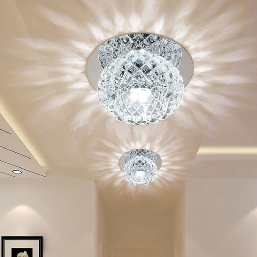 Moderne 5-w-led-kristall-deckenleuchte, Deckenleuchte Für Eingangsbereich Und Flur, Ausgestattet Mit Led-beleuchtung