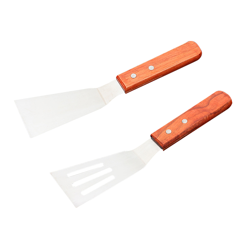 Set Mit 2 Edelstahl-metallspateln, Herdzubehör, Crêpe-schieber Zum Grillen, Kochen Und Backen